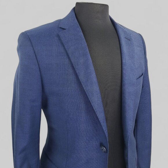 Neiman Marcus Slim Fit Super 120'S Wool Sport Coat Blazer 36S